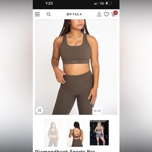 Ptula strapping back sports bra